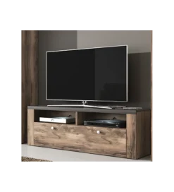 Stolik pod TV LARONA 140 Cm O Wybarwieniu Satin Nussbaum z kolorem Touchwood