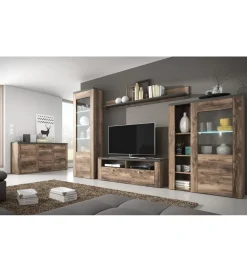 Stolik pod TV LARONA 140 Cm O Wybarwieniu Satin Nussbaum z kolorem Touchwood