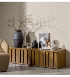 Stolik pod TV LEVEL 160 cm miodowy