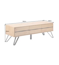 Stolik pod TV LIVING EDGE 160 cm kolor drewno dębu