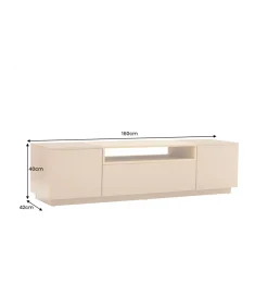 Stolik pod TV LOFT 160 cm beżowa naturalna