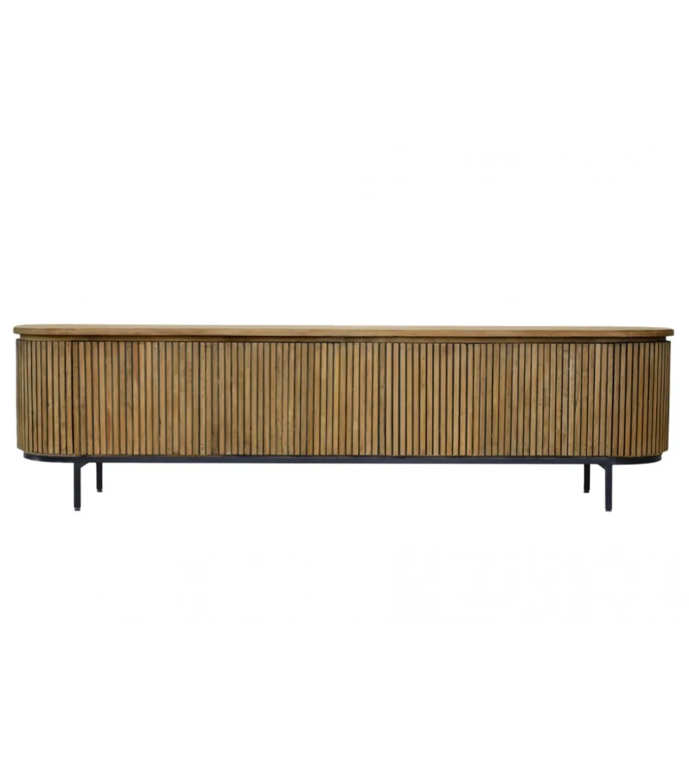 Stolik pod TV LUSAN 210 cm drewno teak