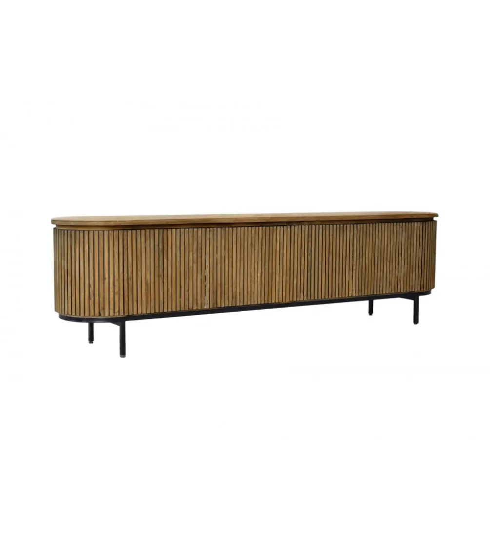 Stolik pod TV LUSAN 210 cm drewno teak
