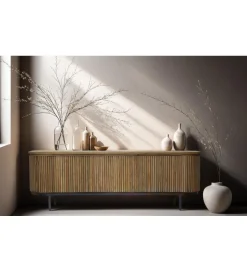 Stolik pod TV LUSAN 170 cm drewno teak