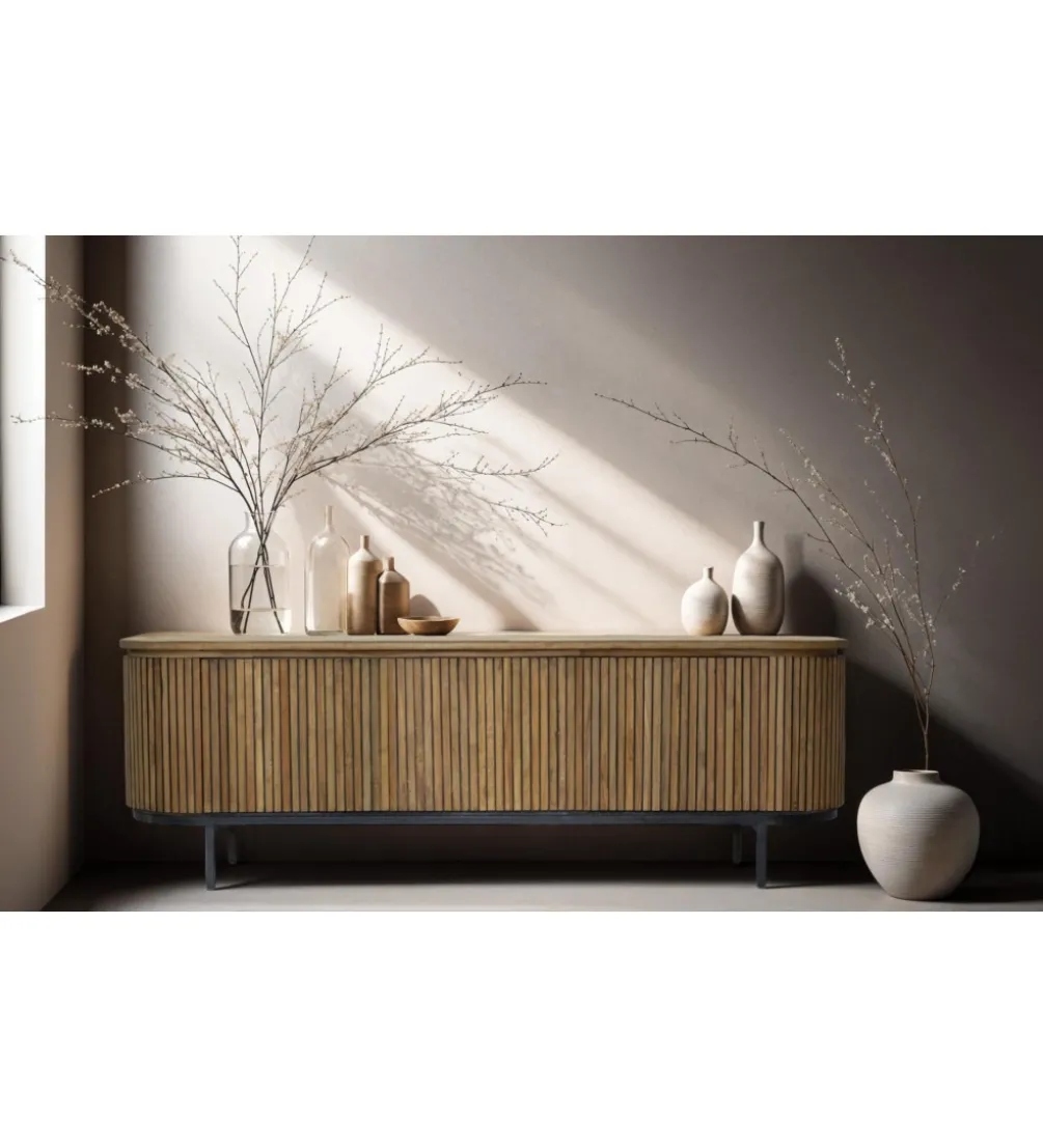 Stolik pod TV LUSAN 170 cm drewno teak
