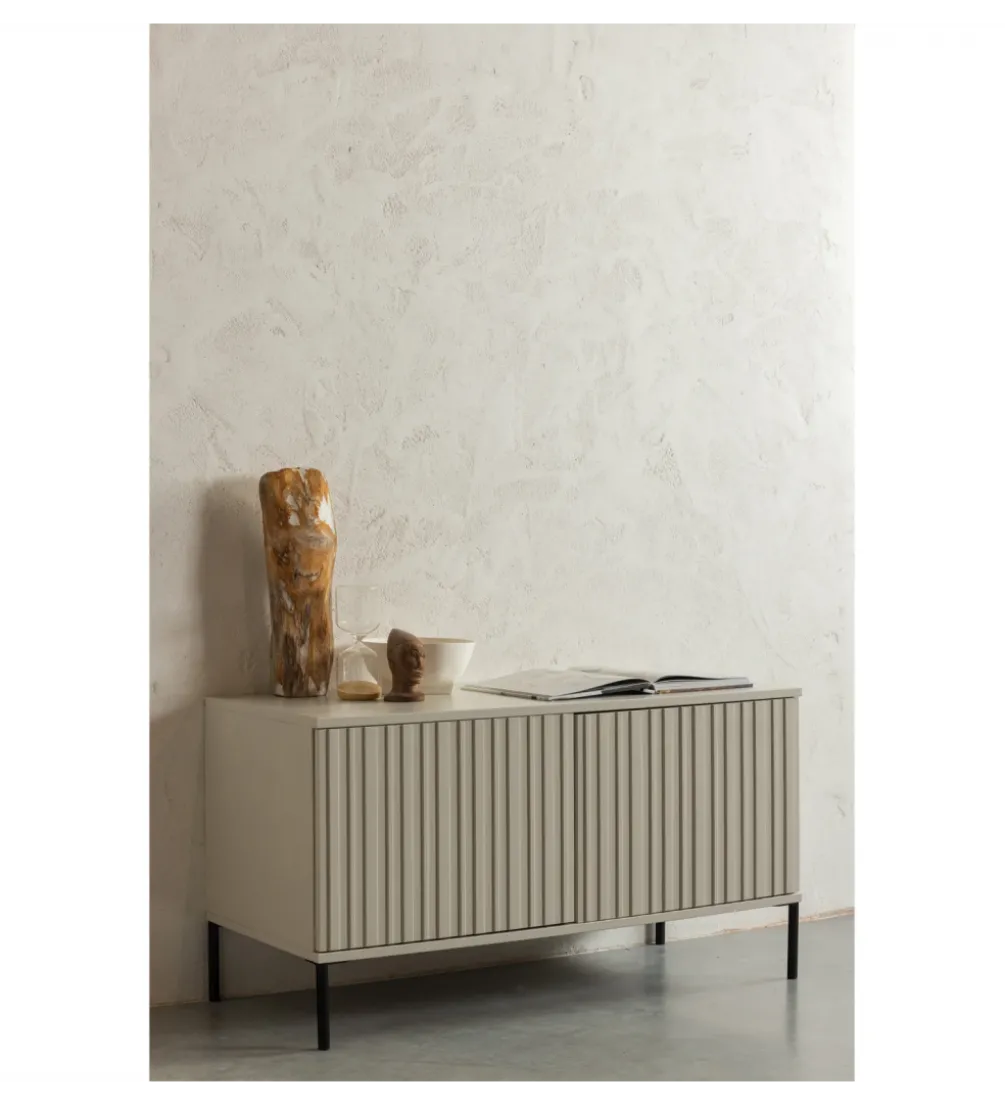 Stolik pod TV NEW GRAVURE 100 cm drewno sosny dust