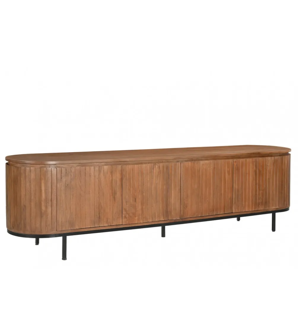 Stolik pod TV NOORK 210 cm drewno mango