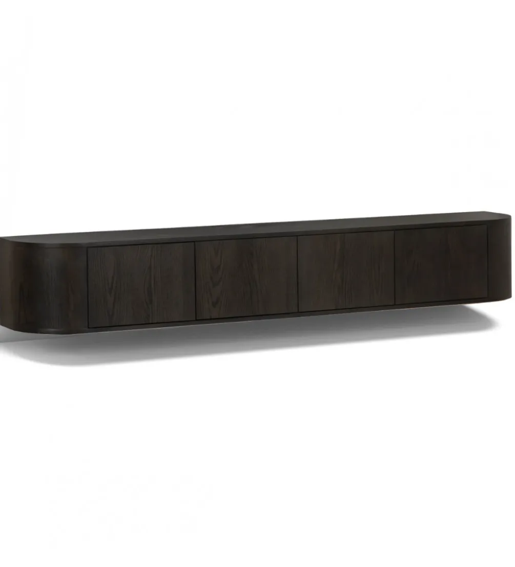 Stolik pod TV NOVERO ZWEVEND 220 cm czarny