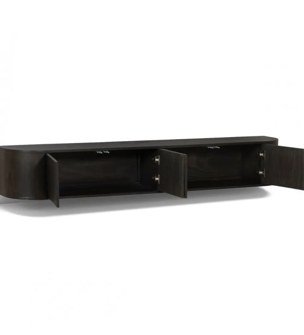 Stolik pod TV NOVERO ZWEVEND 220 cm czarny
