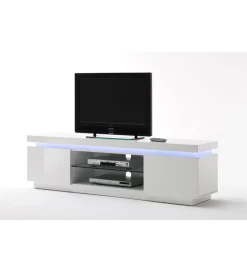Stolik pod TV OCEAN 175 cm biały z oświetleniem