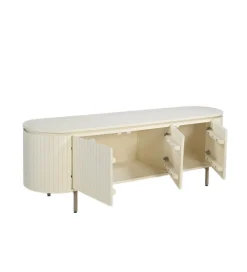 Stolik pod TV PATO 170 cm drewno mango biały