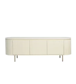 Stolik pod TV PATO 170 cm drewno mango biały