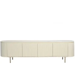 Stolik pod TV PATOU 210 cm jasnobeżowy drewno mango
