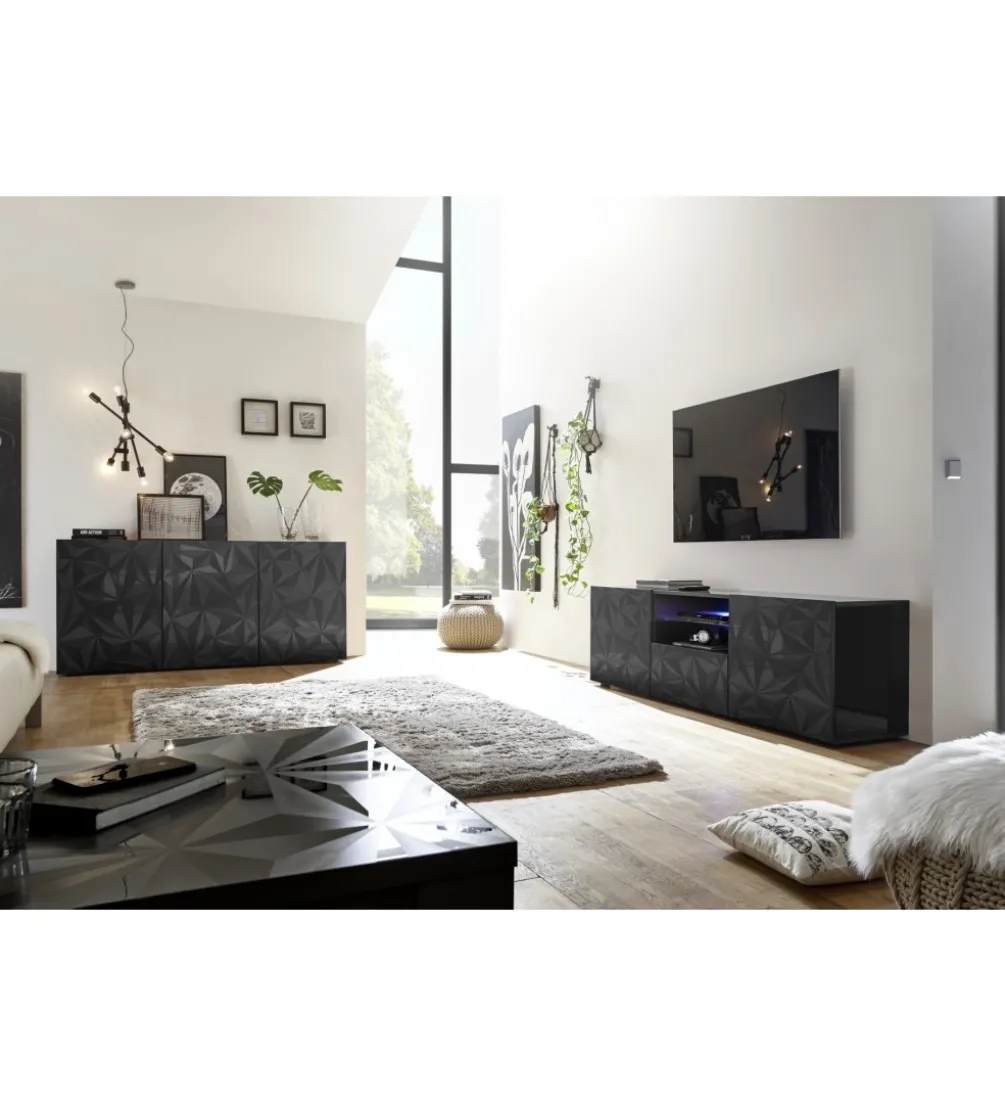 Stolik pod TV PRISMA 180 cm antracytowy