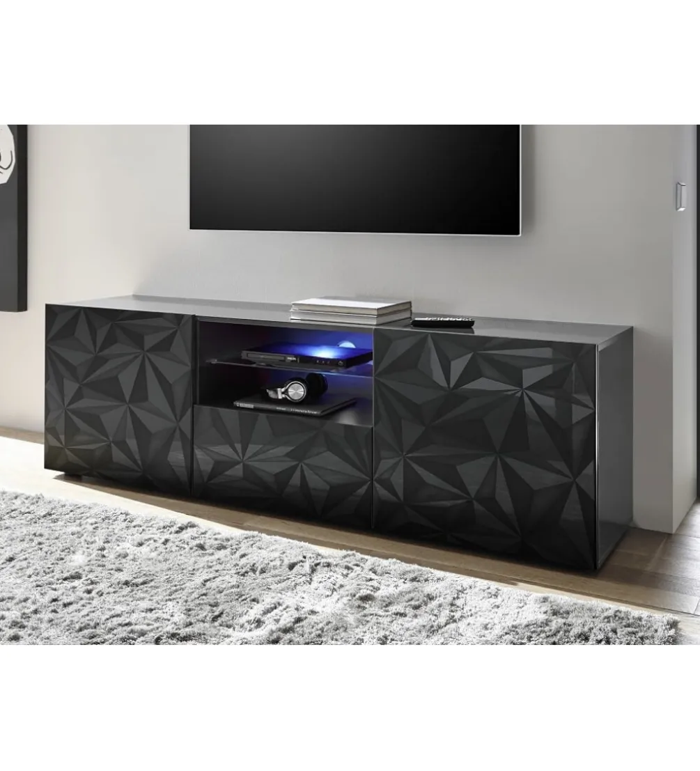 Stolik pod TV PRISMA 180 cm antracytowy