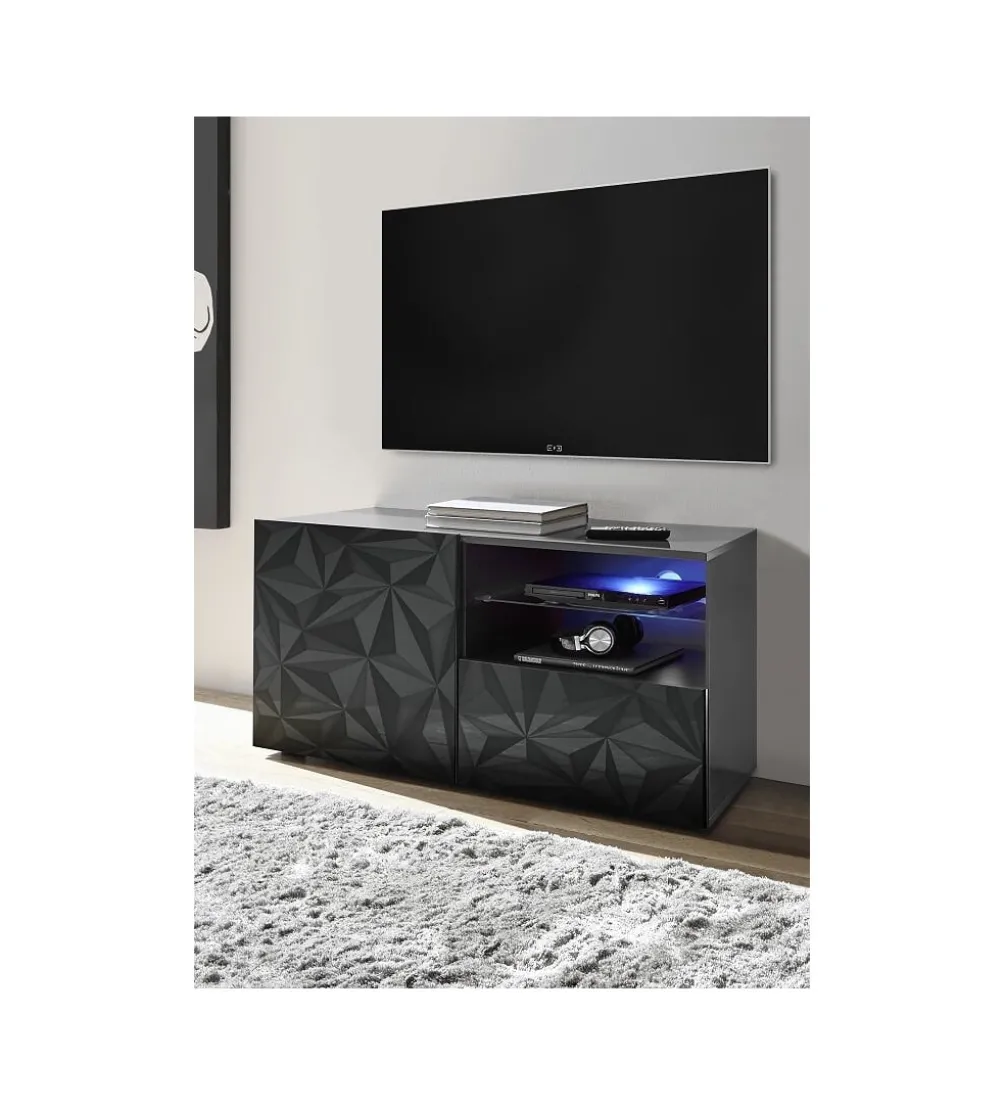 Stolik Pod TV PRISMA 122 Cm Antracytowy