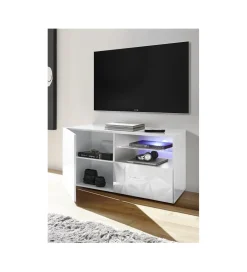 Stolik pod TV PRISMA 122 cm biały