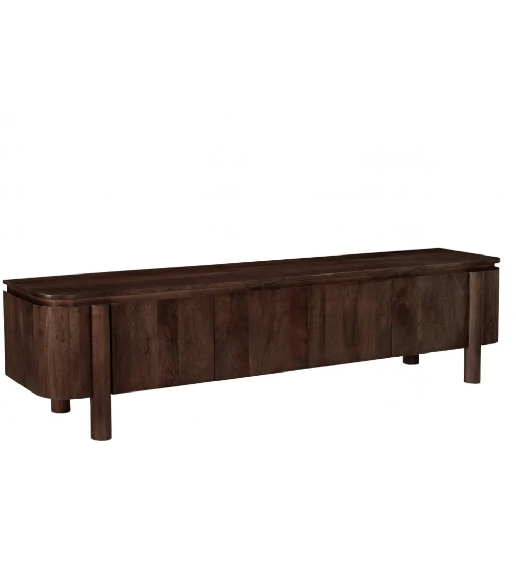 Stolik pod TV SALANO 210 cm drewno mango brązowego