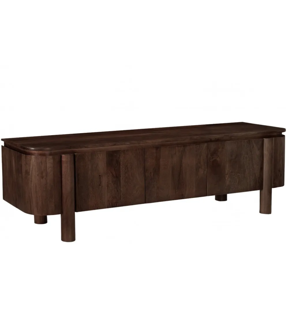 Stolik pod TV SALANO 170 cm drewno mango brązowa