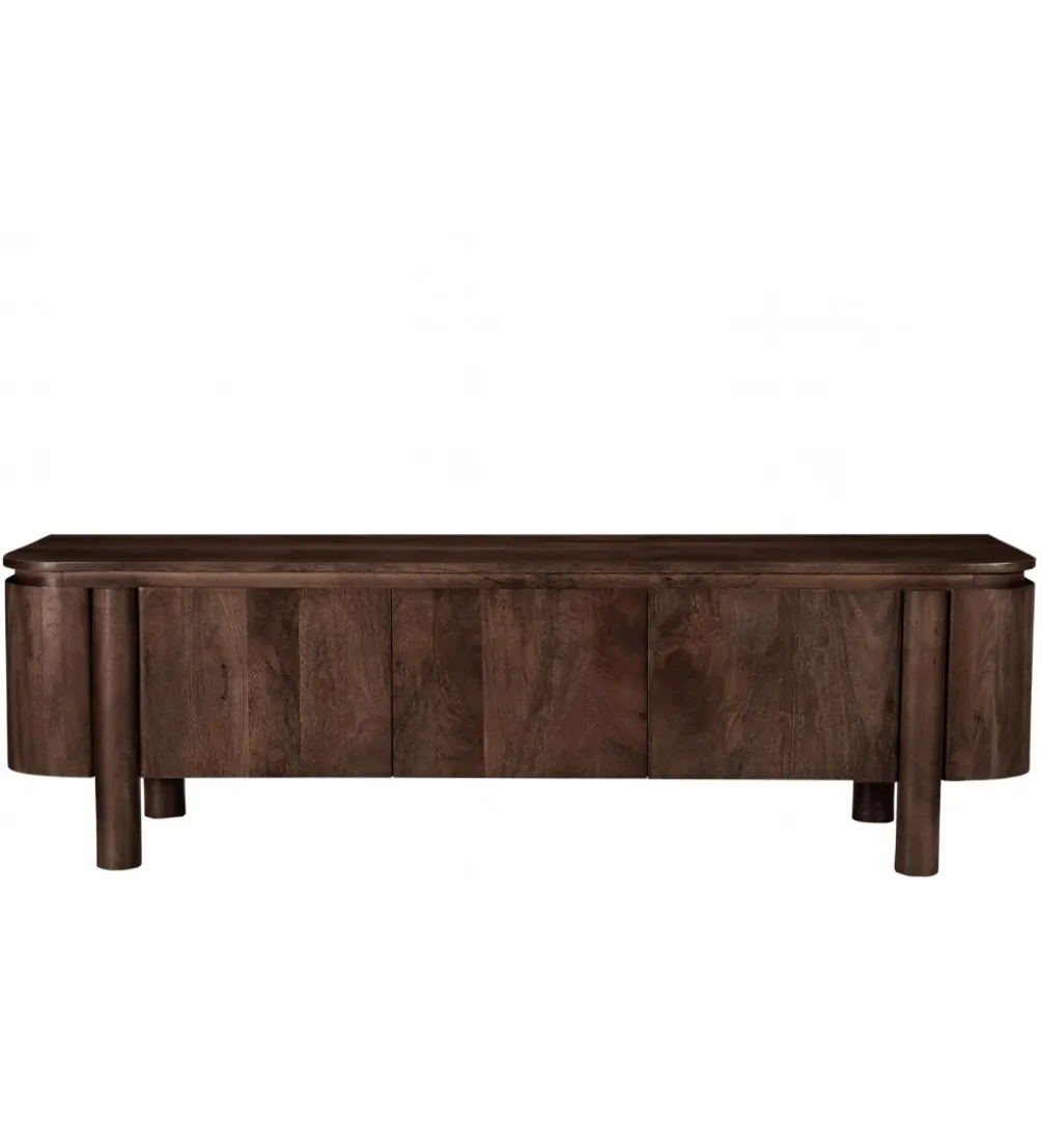 Stolik pod TV SALANO 170 cm drewno mango brązowa