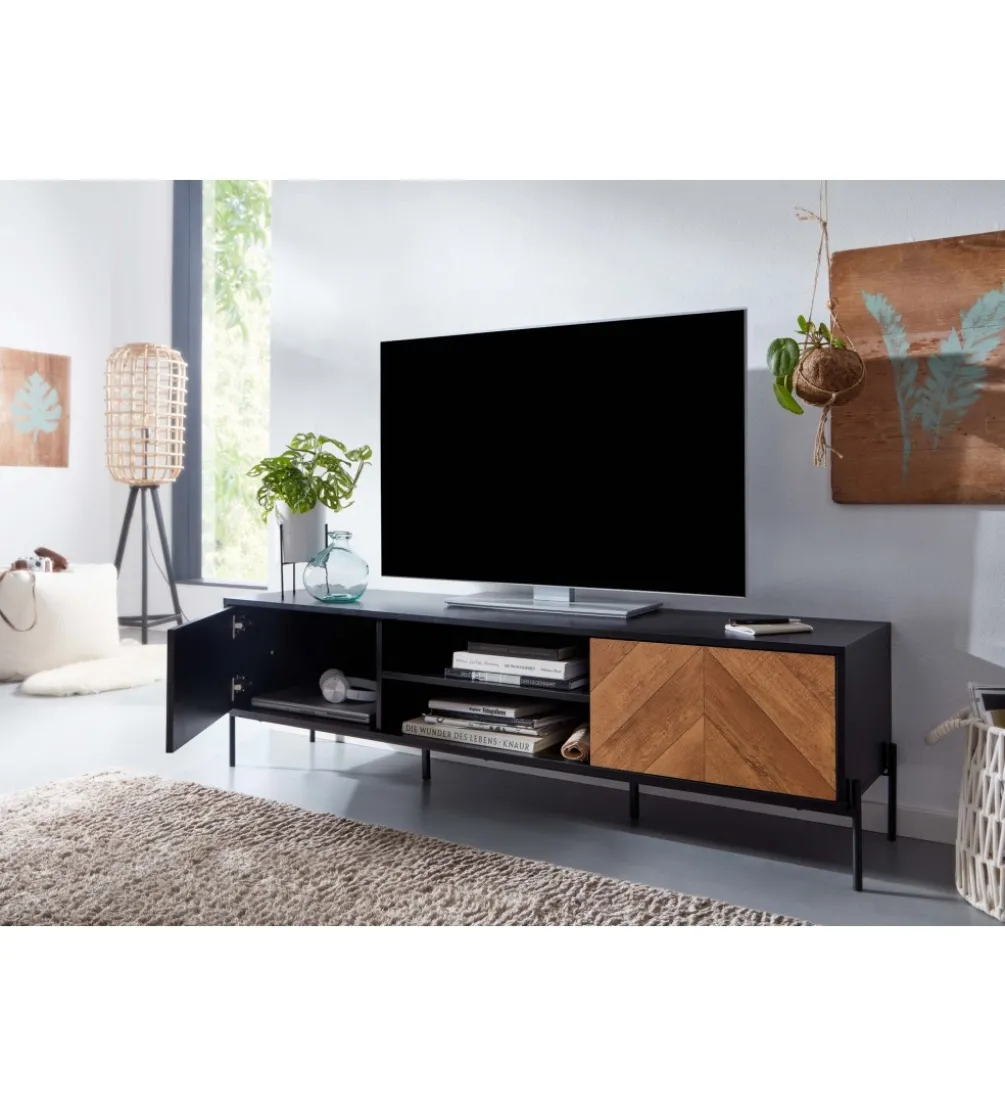 Stolik pod TV SALUZZO 163 cm w optyce dąb