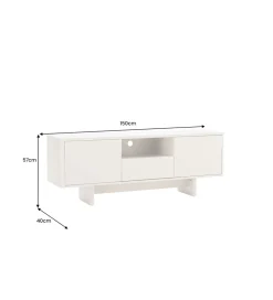 Stolik pod TV SAVOY 150 cm biały