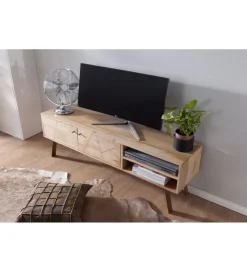 Stolik pod TV SIKAR 145 cm drewno mango