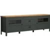 Stolik pod TV STANTON 184 cm w optyce dębu Evoke Ciemnozielony