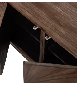 Stolik pod TV SUN 150 cm drewno teak brązowy