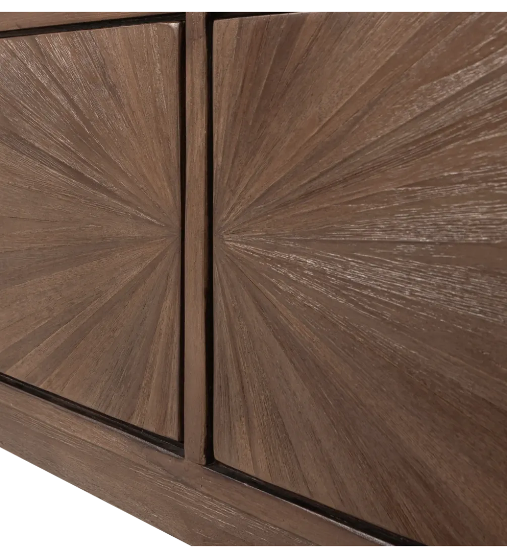 Stolik pod TV SUN 150 cm drewno teak brązowy