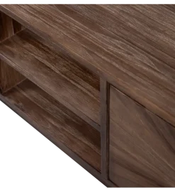 Stolik pod TV SUN 200 cm drewno teak brązowy