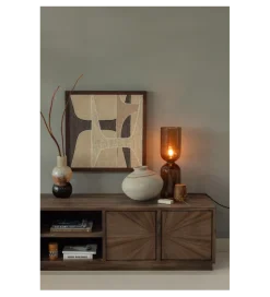Stolik pod TV SUN 200 cm drewno teak brązowy