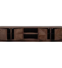 Stolik pod TV SUN 200 cm drewno teak brązowy