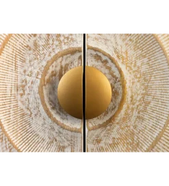 Stolik pod TV SWEET GOLDEN SUNSET 180 cm drewno mango biała