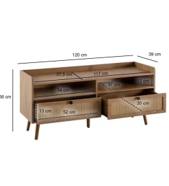Stolik pod TV TAMI 120 cm w optyce dębu