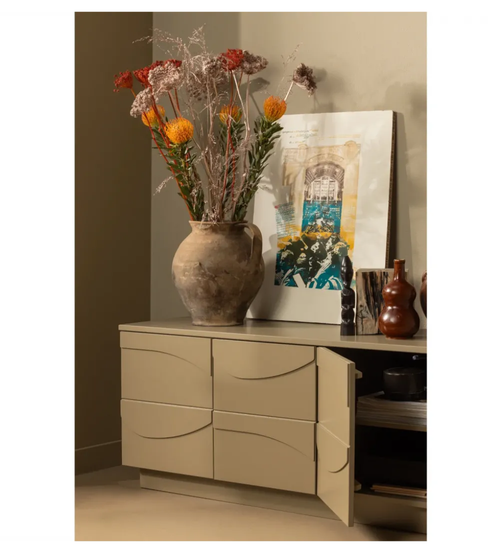 Stolik pod TV TEO 180 cm drewno sosnowe mud