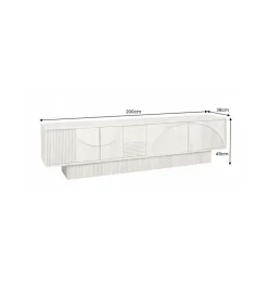 Stolik pod TV TOMES 200 cm drewno mango
