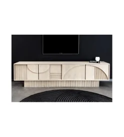 Stolik pod TV TOMES 200 cm drewno mango