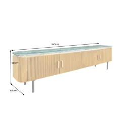 Stolik pod TV VENEZIANO 160cm drewno mango