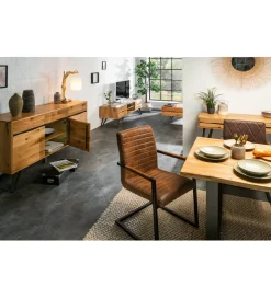 Stolik pod TV VIVENTE Living Edge 160 cm drewno dąb dziki