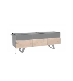 Stolik pod Tv Welden 140 cm drewno akacja