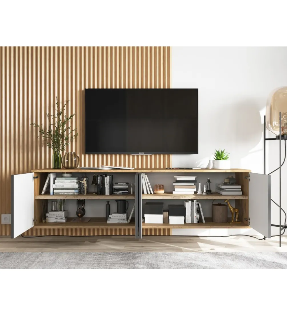 Stolik pod Tv wiszący Apollo B 150 cm antracytowy