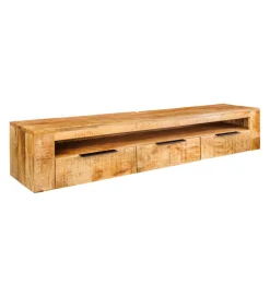 Stolik pod TV wiszący IRON CRAFT 160 cm drewno mango