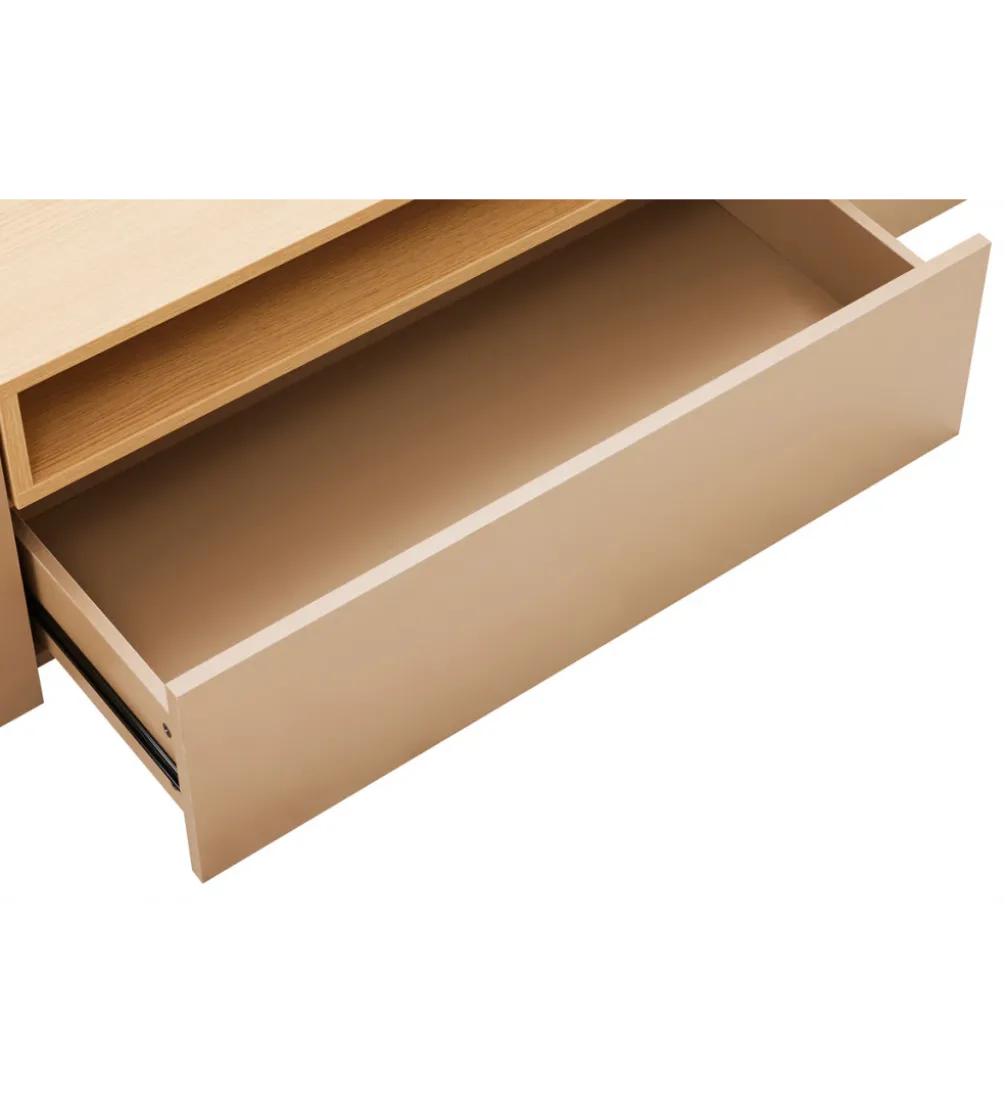 Stolik pod TV wiszący LOFT 160 cm beżowa naturalna
