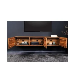 Stolik pod TV wiszący MIRANDA 160 cm drewno sheesham