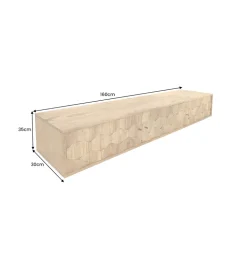 Stolik pod TV wiszący MYSTIC LIVING 160 cm drewno akacja
