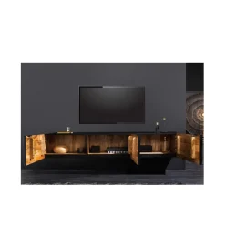 Stolik pod TV wiszący SWEET GOLDEN SUNSET 160 cm drewno mango