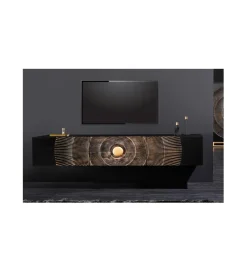 Stolik pod TV wiszący SWEET GOLDEN SUNSET 160 cm drewno mango