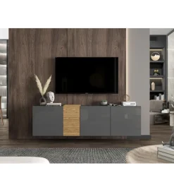Stolik pod TV wiszący VANTA 160 cm antracytowy