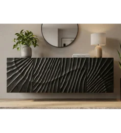 Stolik pod TV wiszący ZEUS Scorpion 177 cm drewno mango
